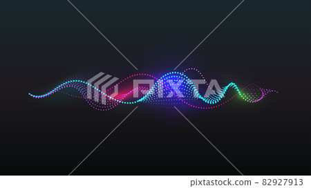 Dot spiral sound wave background Dot spiral sound wave background 82927913