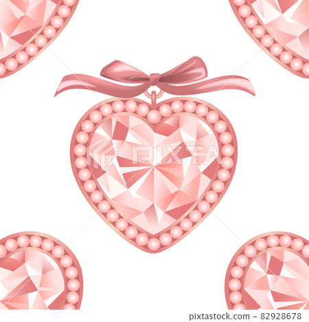 Pink Diamond vector jewelry seamless pattern... - Stock Illustration ...