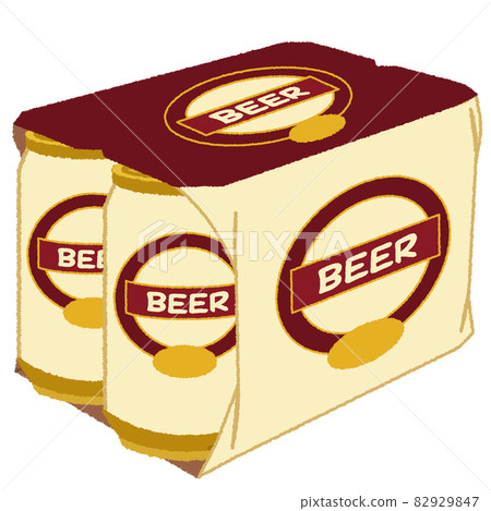 Illustration of a 6-can pack of beer Illustration of a 6-can pack of beer 82929847