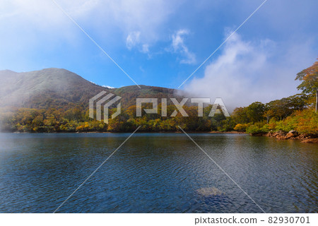 晨霧中的諏訪湖 82930701