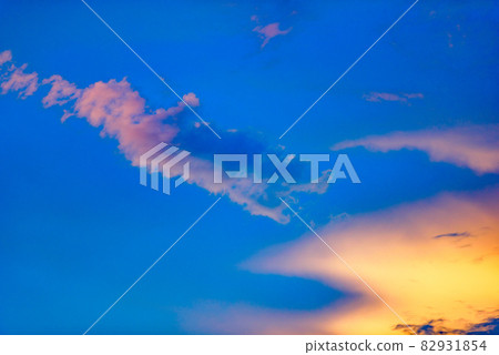 The colorful sky is beautiful in the evening. The colorful sky is beautiful in the evening. 82931854