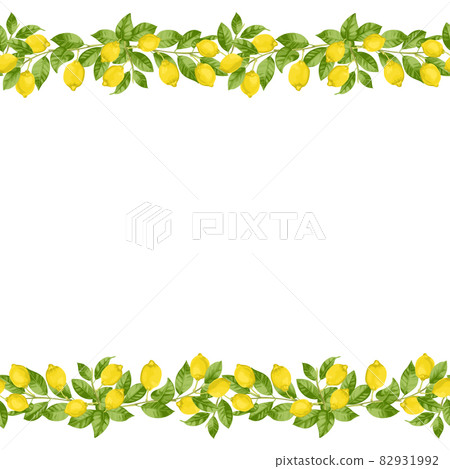 Lemon Brunches Seamless Border 82931992