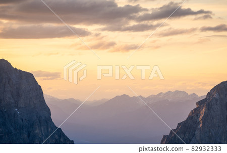 Colourful sunset sky above mountain range in Canadian Rockies,Rimwall Summit,Canada Colourful sunset sky above mountain range in Canadian Rockies,Rimwall Summit,Canada 82932333