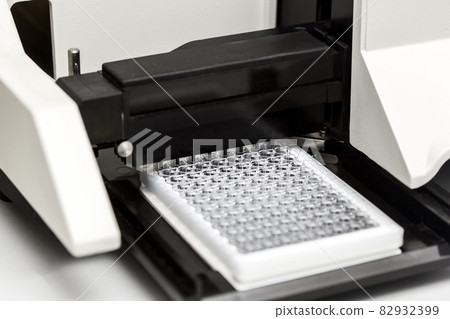A chemical sample bottle. Centrifuge. A test tube vial sets for analysis. 82932399