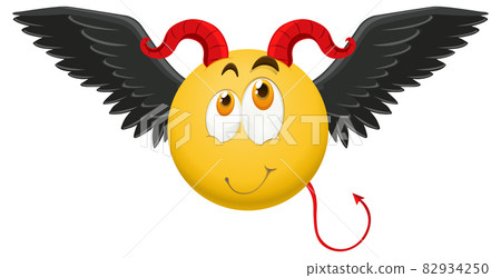 Devil emoticon with facial expression Devil emoticon with facial expression 82934250