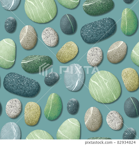 Seamless pattern with sea pebbles Stones from the beach Seamless pattern with sea pebbles Stones from the beach 82934824