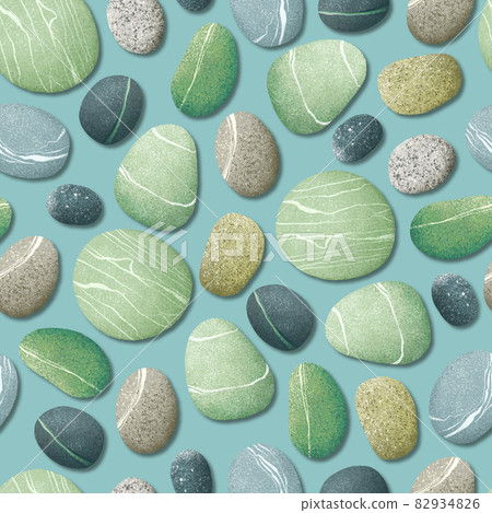 Seamless pattern with sea pebbles Stones from the beach Seamless pattern with sea pebbles Stones from the beach 82934826