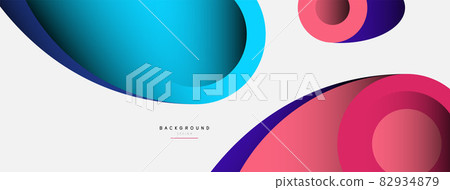 Abstract background. Minimal geometric circles and round style shapes with deep shadow effects. Trendy technology business template for wallpaper banner or background Abstract background. Minimal geometric circles and round style shapes with deep shadow effects. Trendy technology business template for wallpaper banner or background 82934879