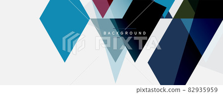 Color triangles composition, geometric abstract background. Techno or business concept, pattern for wallpaper, banner, background, landing page 82935959