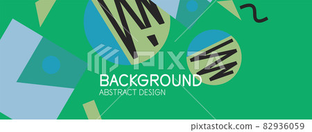Abstract background. Blocks, lines, triangles, circles composition. Techno or business concept for wallpaper, banner, background, landing page Abstract background. Blocks, lines, triangles, circles composition. Techno or business concept for wallpaper, banner, background, landing page 82936059