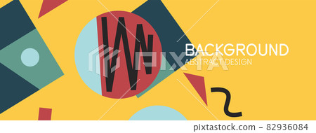 Abstract background. Blocks, lines, triangles, circles composition. Techno or business concept for wallpaper, banner, background, landing page Abstract background. Blocks, lines, triangles, circles composition. Techno or business concept for wallpaper, banner, background, landing page 82936084