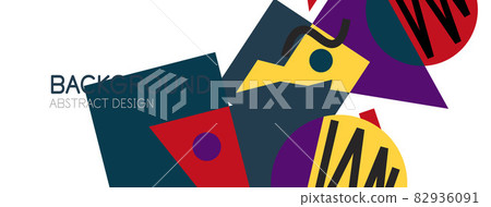 Abstract background with blocks, lines, geometric shapes. Techno or business concept for wallpaper, banner, background, landing page Abstract background with blocks, lines, geometric shapes. Techno or business concept for wallpaper, banner, background, landing page 82936091