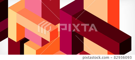 Abstract background. 3d cubes, cubic elements and blocks. Techno or business concept for wallpaper, banner, background, landing page Abstract background. 3d cubes, cubic elements and blocks. Techno or business concept for wallpaper, banner, background, landing page 82936093