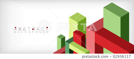 Abstract background. 3d cubes, cubic elements and blocks. Techno or business concept for wallpaper, banner, background, landing page Abstract background. 3d cubes, cubic elements and blocks. Techno or business concept for wallpaper, banner, background, landing page 82936117