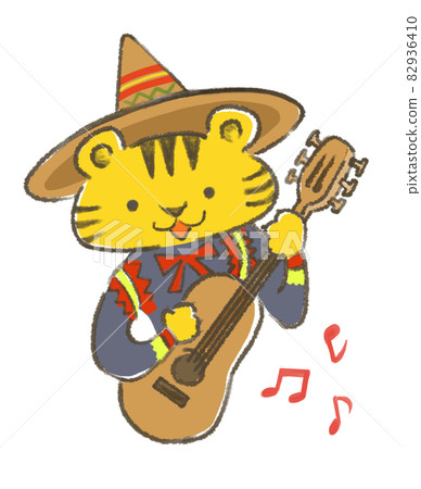 Tiger Mexican style playing guitar 82936410