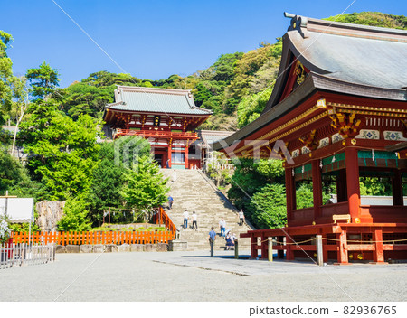 Early autumn Kamakura Tsurugaoka Hachimangu Hongu and Maiden Early autumn Kamakura Tsurugaoka Hachimangu Hongu and Maiden 82936765