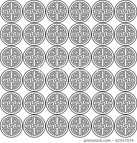 Polka Dot Asian Abstract Seamless Pattern - Stock Illustration ...