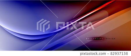 Abstract background - lines composition created with lights and shadows. Technology or business digital template. Trendy simple fluid color gradient abstract background with dynamic Abstract background - lines composition created with lights and shadows. Technology or business digital template. Trendy simple fluid color gradient abstract background with dynamic 82937138