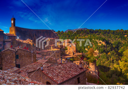 Sorano - tuff city in Tuscany Sorano - tuff city in Tuscany 82937742
