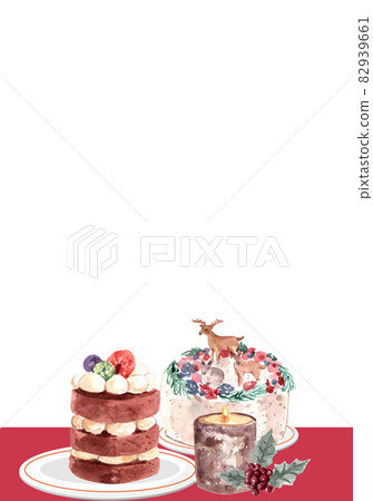 Winter xmas drink frame watercolor 82939661