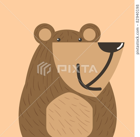 Cute bear doodle vector icon 82940198