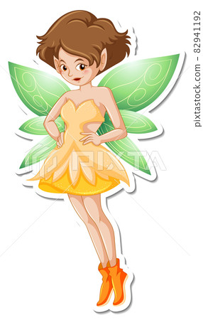 Beautiful fairy cartoon character sticker Beautiful fairy cartoon character sticker 82941192