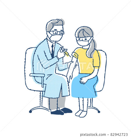 Injecting doctor and female patient 82942723
