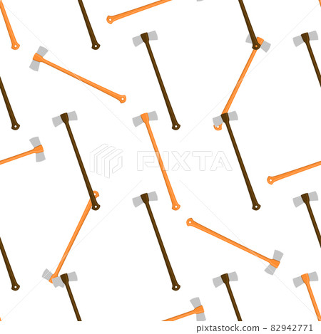 Illustration on theme pattern steel axes with wooden handle Illustration on theme pattern steel axes with wooden handle 82942771