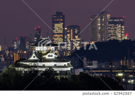 《Aichi Prefecture》 Skyscrapers and night views of Inuyama Castle and central Nagoya 《Aichi Prefecture》 Skyscrapers and night views of Inuyama Castle and central Nagoya 82942887
