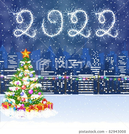 Christmas Winter Cityscape 82943008