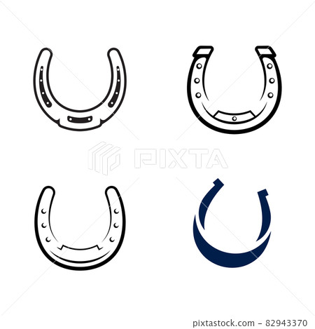 Horse shoe Vector icon design illustration 82943370