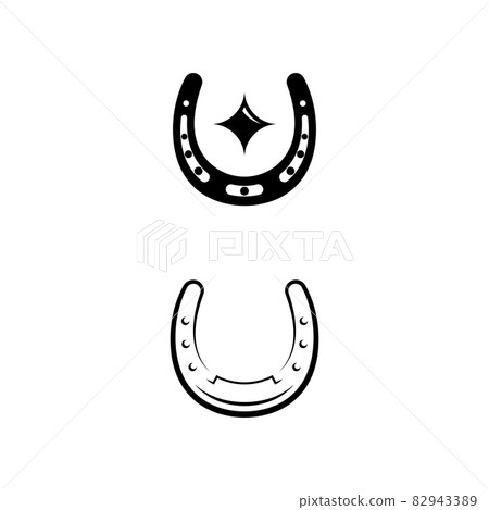 Horse shoe Vector icon design illustration 82943389