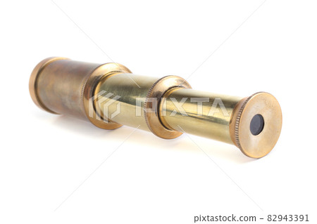Retro spyglass isolated on white 82943391
