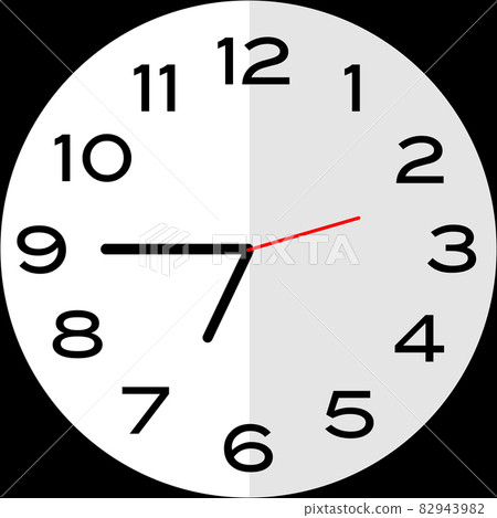 Quarter to 7 o'clock analog clock icon Quarter to 7 o'clock analog clock icon 82943982
