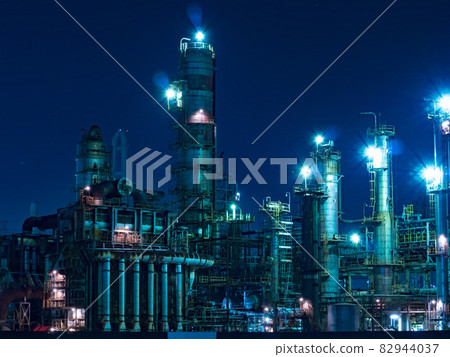 Yokkaichi Complex Factory Night view Yokkaichi Complex Factory Night view 82944037