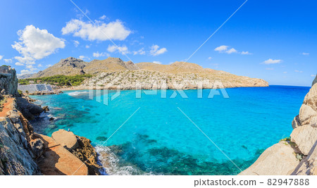 View of the bay of Cala Sant Vicenc 82947888