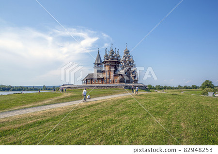 Church of the Transfiguration of the Lord and the Intercession of the Virgin. Kizhi Island. Republic of Karelia. Russia Church of the Transfiguration of the Lord and the Intercession of the Virgin. Kizhi Island. Republic of Karelia. Russia 82948253