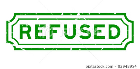 Grunge green refused word rubber business seal stamp on white background Grunge green refused word rubber business seal stamp on white background 82948954