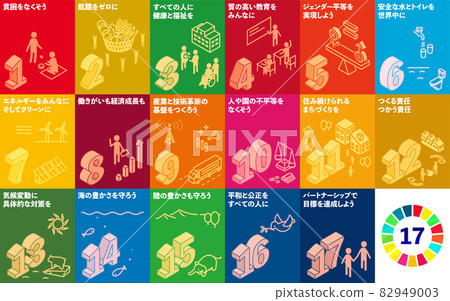 Sdgs 發展目標圖標海報 插圖素材 圖庫