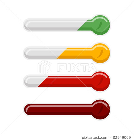 Spicy chilli pepper measurement infographic isolated on white background. Symbol with indicator for food menu restaurant in flat style. Spicy chilli pepper measurement infographic isolated on white background. Symbol with indicator for food menu restaurant in flat style. 82949009