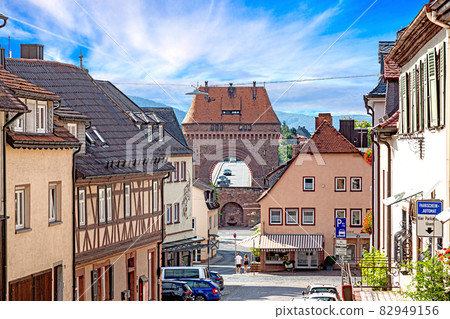 Picture of the Miltenberg city gate located non the main river bridge during daytime Picture of the Miltenberg city gate located non the main river bridge during daytime 82949156