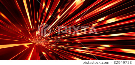 鮮豔細緻的全景景觀圖：科技光束特效背景（3D CG 渲染數位插圖） 82949738