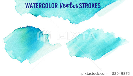 水彩矢量描邊素材(藍色) 水彩矢量描邊素材(藍色) 82949873