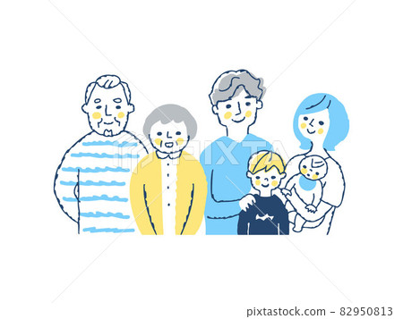 A smiling three-generation family A smiling three-generation family 82950813