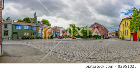 Impressions from the old city of the Norwegian city of Trondheim in summer 82951023