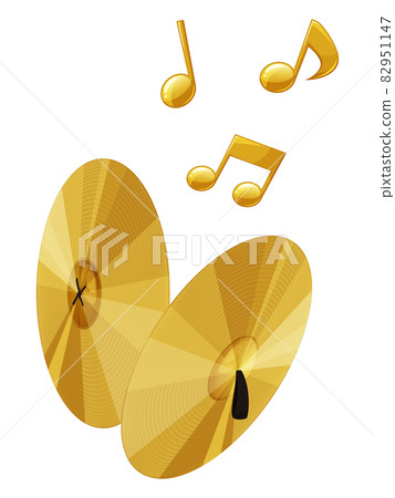 Illustration of cymbals_ringing_notes 82951147
