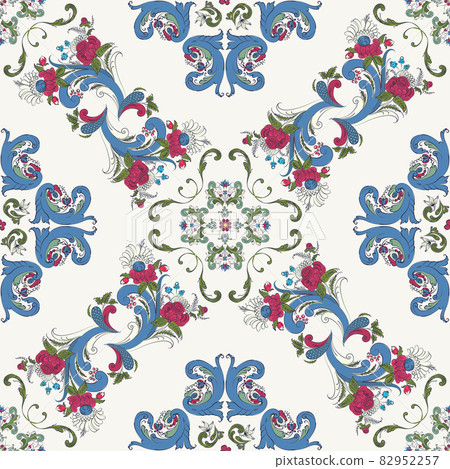 Rosemaling vector pattern 20 82952257