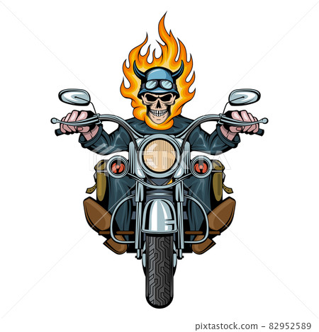 skeleton riding motorcycle tattoo  Clip Art Library