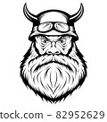 Biker. Character. Bald man. Male face. Hipster. Person with the scar. Bearded man. Male head. Evil person. Vector graphics to design 82952629