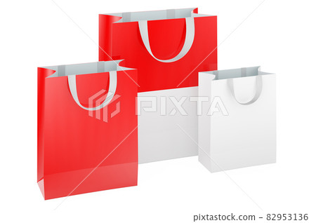 Shopping bags with Indonesian, Monacan flag. Shopping in Indonesia, Monaco, "Principality of Monaco", concept. 3D rendering Shopping bags with Indonesian, Monacan flag. Shopping in Indonesia, Monaco, "Principality of Monaco", concept. 3D rendering 82953136